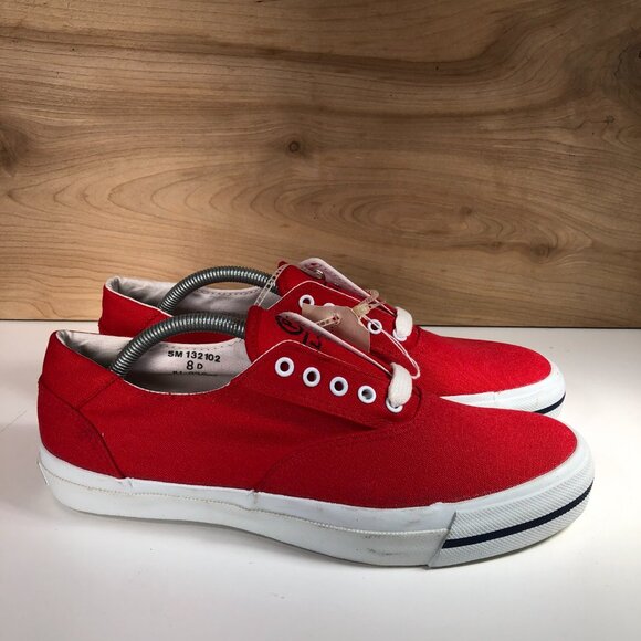 Polo Ralph Lauren CP RL-92 1992 Canvas Shoes 90s 132102 Red Size 8D Vintage NWT main image 12
